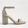 Sam Edelman The Block Heel Dress Sandal In Natural Linen Shoes