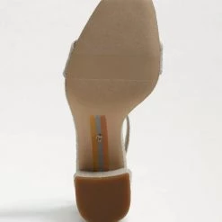 Sam Edelman The Block Heel Dress Sandal In Natural Linen Shoes