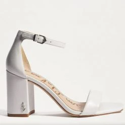 Sam Edelman The Block Heel Dress Sandal In White