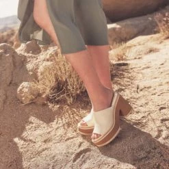 Dolce Vita The Chunky Slide Sandal In Ivory Shoes