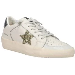 Vintage Havana The Glitter Star Lace Sneaker In White Shoes
