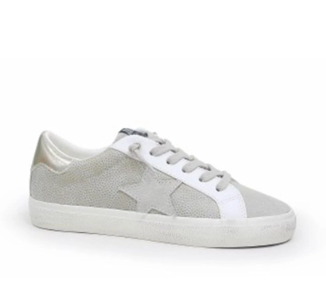 Vintage Havana Shoes The Star Lace Dot Embossed Sneaker In Silver Multi 1 Vintage Havana Shoes The Star Lace Dot Embossed Sneaker In Silver Multi