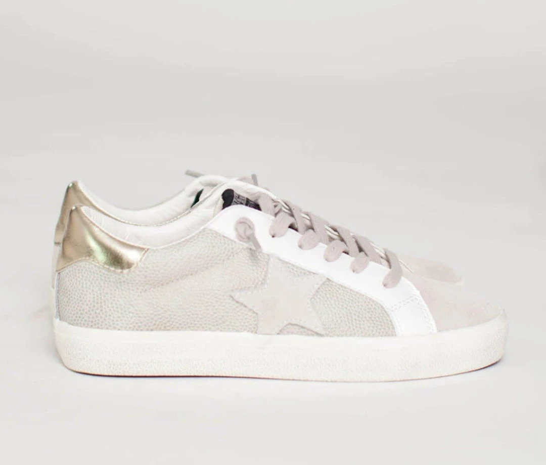 Vintage Havana Shoes The Star Lace Dot Embossed Sneaker In Silver Multi 2 Vintage Havana Shoes The Star Lace Dot Embossed Sneaker In Silver Multi