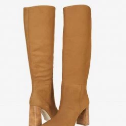 Steve Madden The Tall Dress Boot With Mid Stack Heel In Tan
