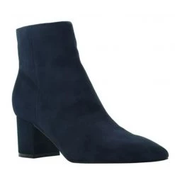 Marc Fisher The Mid Block Heel Boot In Navy Shoes