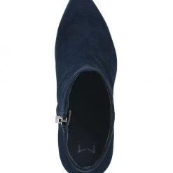 Marc Fisher The Mid Block Heel Boot In Navy Shoes