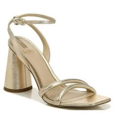 Sam Edelman The Square Toe High Heel Sandal In Gold
