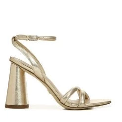 Sam Edelman The Square Toe High Heel Sandal In Gold