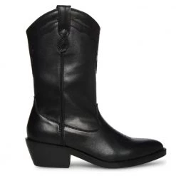 Steve Madden Shoes The Mid Cowboy Bootie In Black