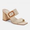 Dolce Vita The Raffia Buckle Sandal In Natural