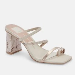 Dolce Vita The Strappy Toe Ring Sandal In Ivory Multi