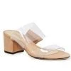 Schutz The Block Heel Vinyl Sandal In Honey Beige