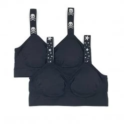 Strap Its Accessories The Silver Skulls Bra In Black