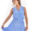 Walker & Wade The Kaylee Dress In Periwinkle Block