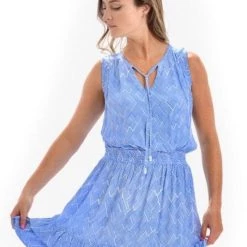 Walker & Wade The Kaylee Dress In Periwinkle Block