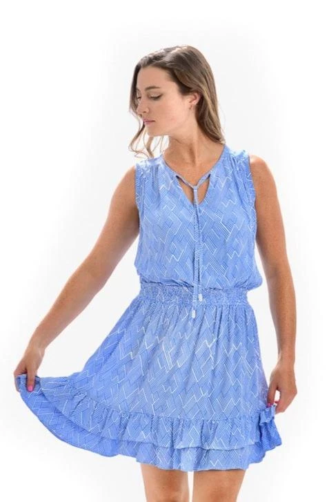 Walker & Wade The Kaylee Dress In Periwinkle Block 1 Walker & Wade The Kaylee Dress In Periwinkle Block