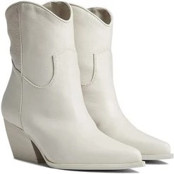 Steve Madden The Mid Cowboy Boot In White Shoes